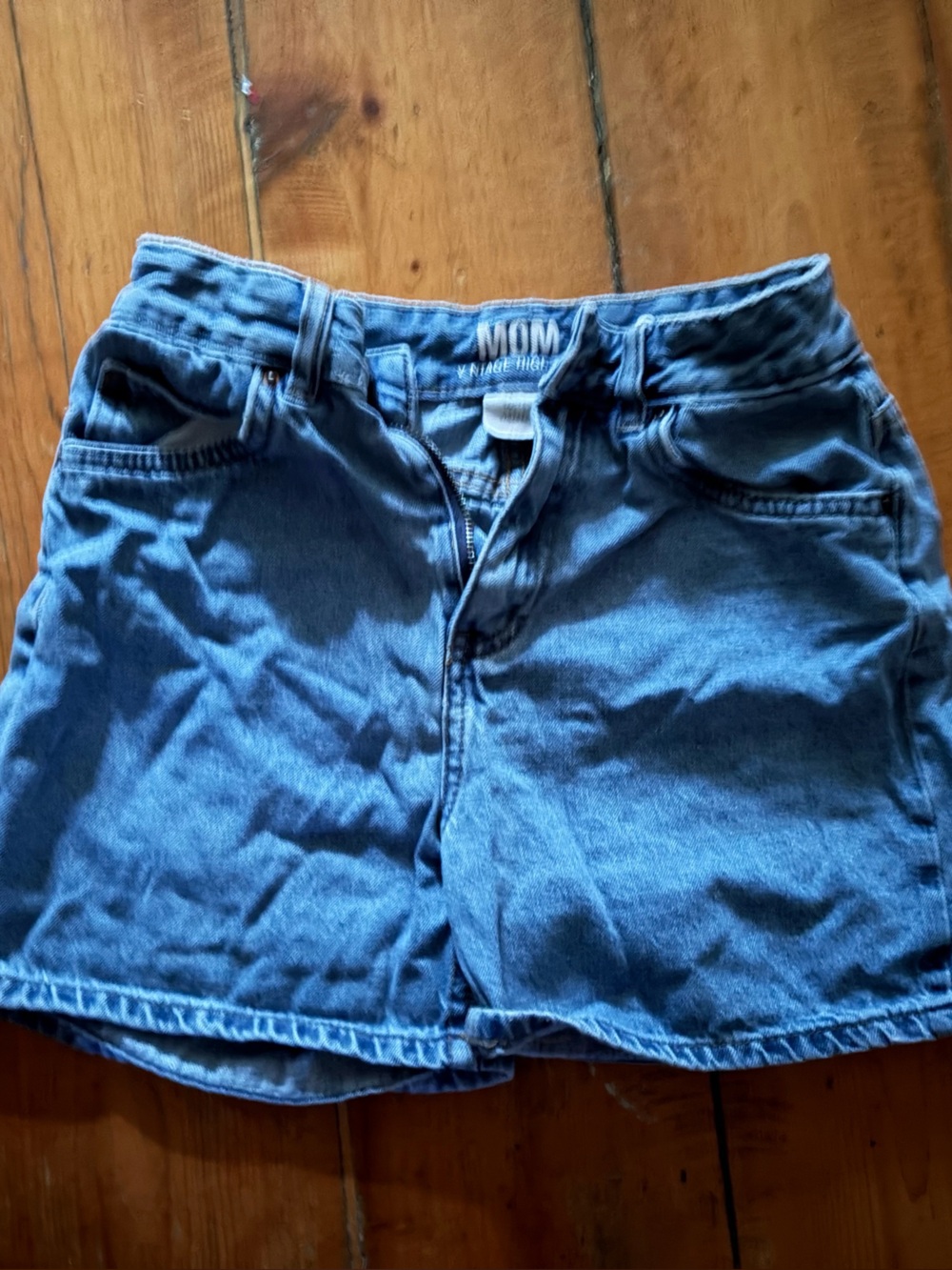 High-Waist Denim Women's Shorts in Blue
